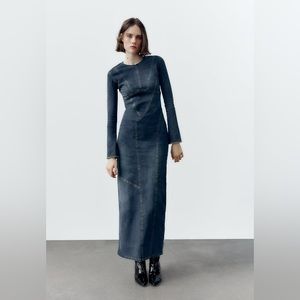 Zara denim maxi dress